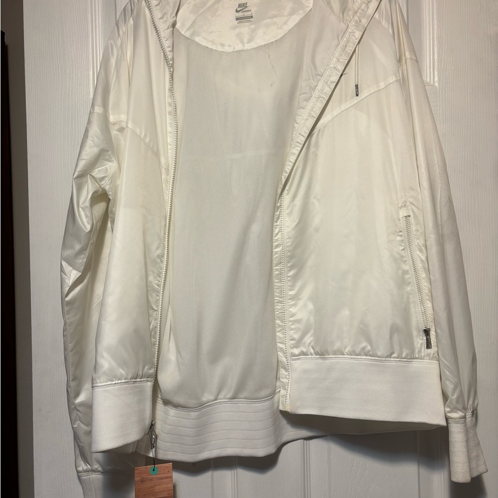 Nike Men's White Bomber Jacket
